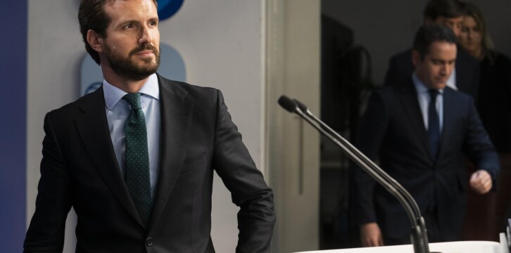 El presidente del Partido Popular, Pablo Casado