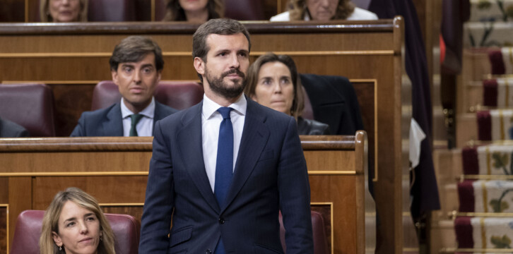 Pablo Casado, durante la sesión constitutiva de la XIV Legislatura