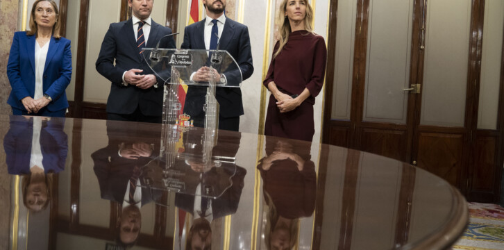 Pablo Casado, en rueda de prensa tras la sesión constitutiva de la XIV Legislatura