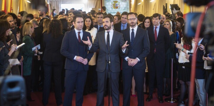 Pablo Casado, en declaraciones a los medios de comunicación