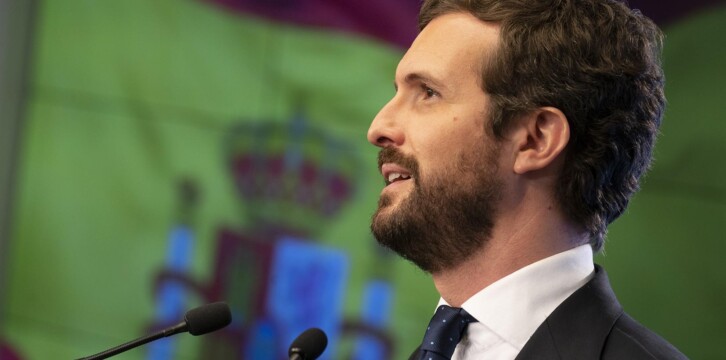 El presidente del Partido Popular, Pablo Casado