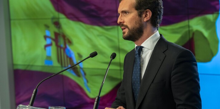 El presidente del Partido Popular, Pablo Casado