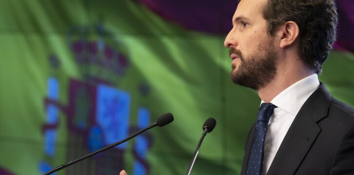 El presidente del Partido Popular, Pablo Casado