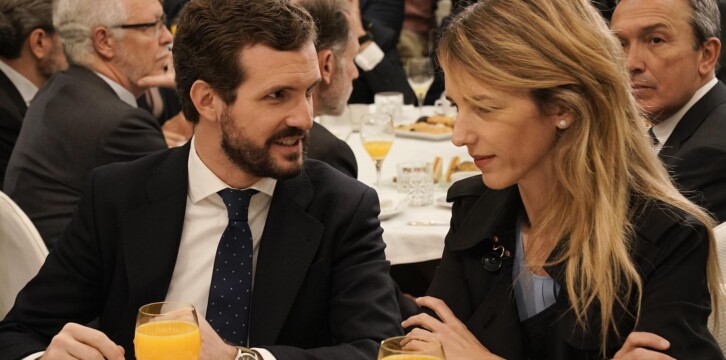 Pablo Casado asiste al Desayuno Informativo de la presidenta de la Comunidad de Madrid, Isabel Díaz Ayuso