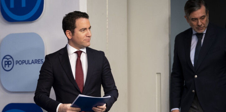 Rueda de prensa de Teodoro García Egea y Enrique López