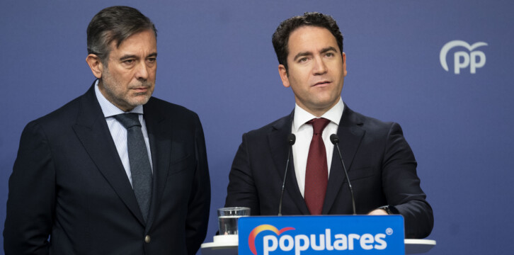 Rueda de prensa de Teodoro García Egea y Enrique López