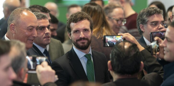Pablo Casado, durante su visita a FITUR 2020