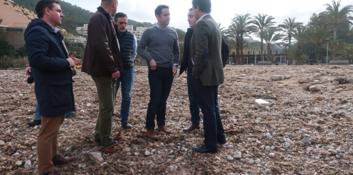 Teodoro García Egea visita las zonas afectadas por el temporal en Ibiza