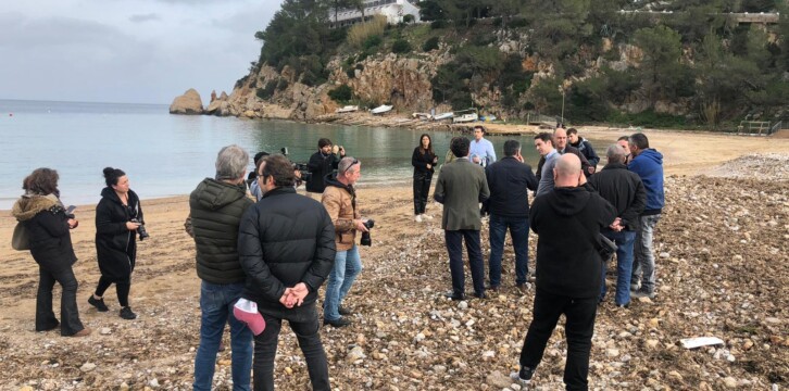 Teodoro García Egea visita las zonas afectadas por el temporal en Ibiza