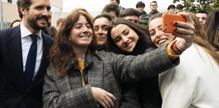 Coloquio entre Pablo Casado y José María Aznar en la UFV.