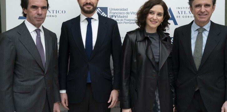 Coloquio entre Pablo Casado y José María Aznar en la UFV.