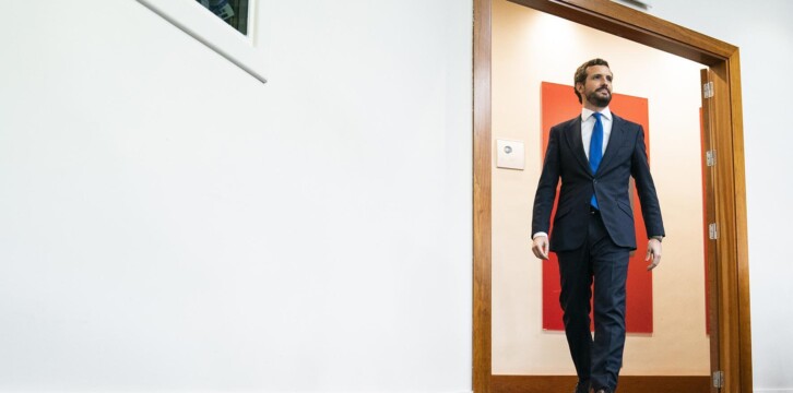 El presidente del Partido Popular, Pablo Casado