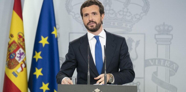 Pablo Casado, en rueda de prensa