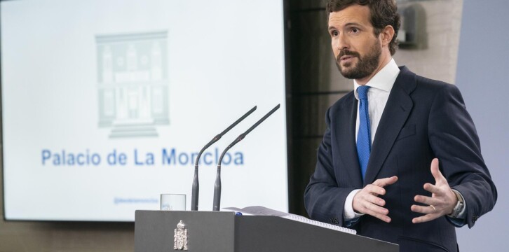Pablo Casado, en rueda de prensa