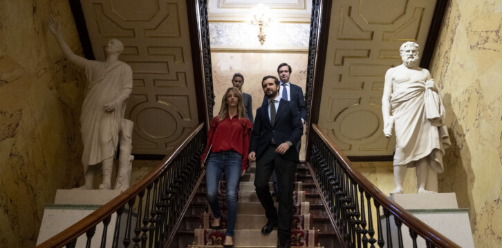 El presidente del Partido Popular, Pablo Casado