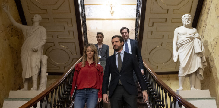 El presidente del Partido Popular, Pablo Casado