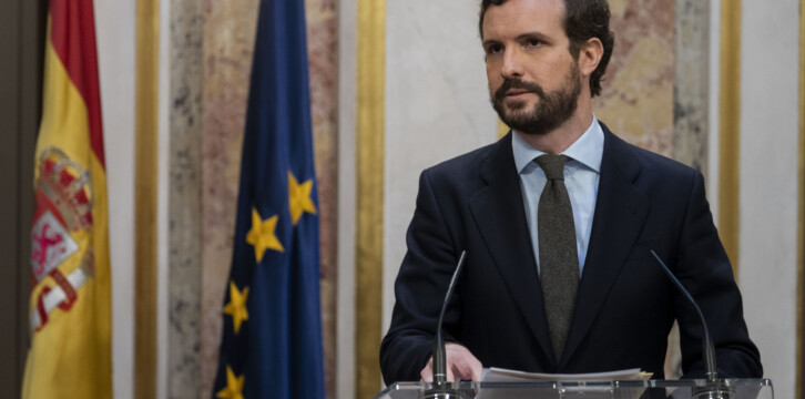 El presidente del Partido Popular, Pablo Casado