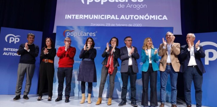 Cuca Gamarra en la Intermunicipal del PP de Aragón