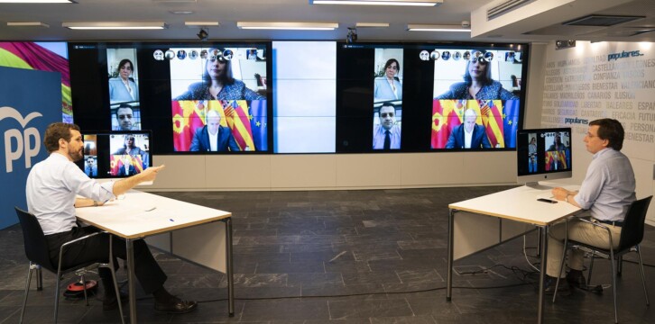 Videoconferencia con los alcaldes de la FEMP del PP