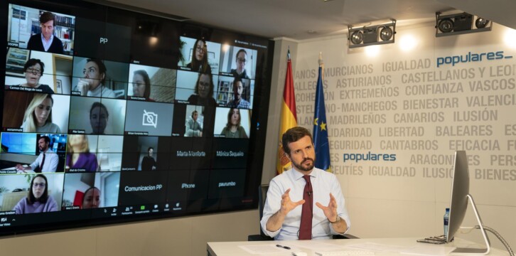 Pablo Casado, durante su intervención