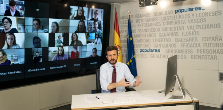 Pablo Casado, durante su intervención