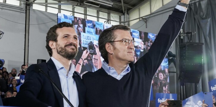 Pablo Casado y Alberto Núñez Feijóo