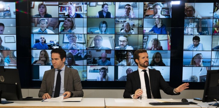 Videoconferencia con diputados, senadores y euro-parlamentarios del PP