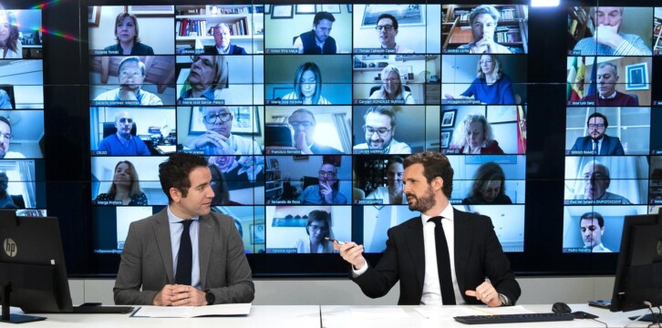 Videoconferencia con diputados, senadores y euro-parlamentarios del PP
