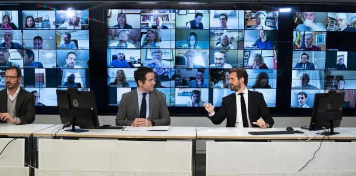 Videoconferencia con diputados, senadores y euro-parlamentarios del PP