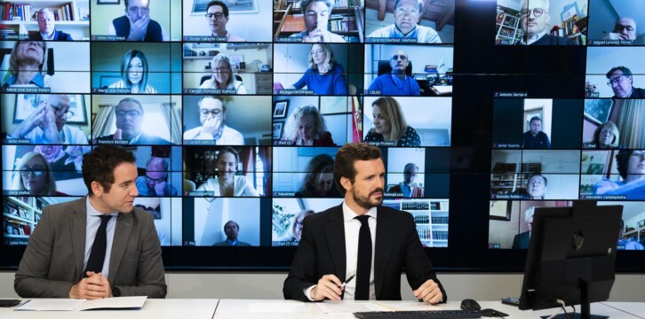 Videoconferencia con diputados, senadores y euro-parlamentarios del PP