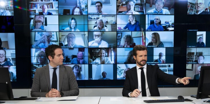 Videoconferencia con diputados, senadores y euro-parlamentarios del PP