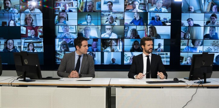 Videoconferencia con diputados, senadores y euro-parlamentarios del PP