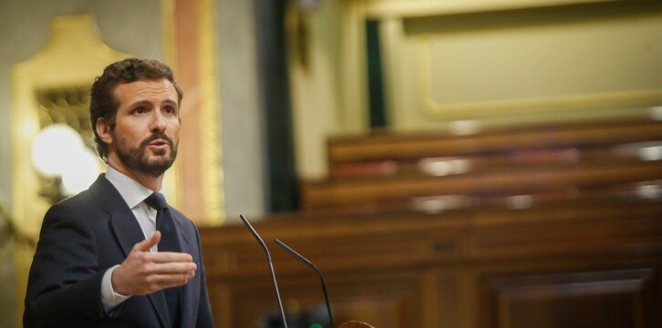 Pablo Casado, en el Pleno en el Congreso de los Diputados
