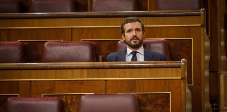 Pablo Casado, en el Pleno en el Congreso de los Diputados