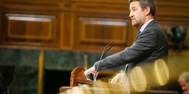Jaime de Olano, durante el Pleno en el Congreso