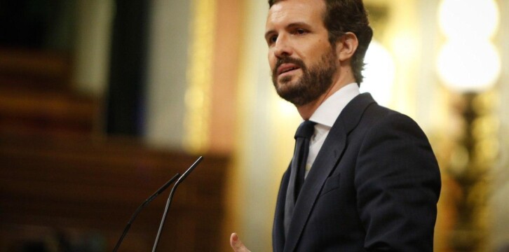Pablo Casado, en el Pleno en el Congreso de los Diputados