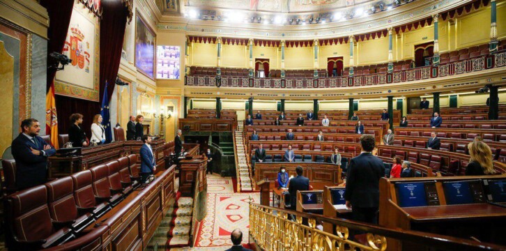 El presidente del Partido Popular, Pablo Casado, en la Sesión de Control al Gobierno