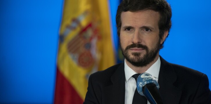 El presidente del Partido Popular, Pablo Casado