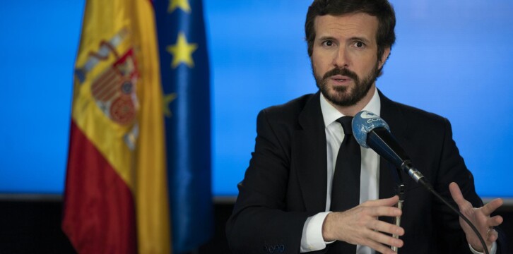 El presidente del Partido Popular, Pablo Casado