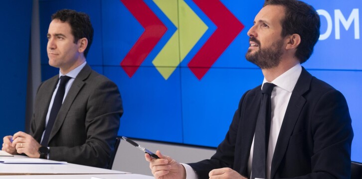 Pablo Casado y Teodoro García Egea en el Comité de Dirección