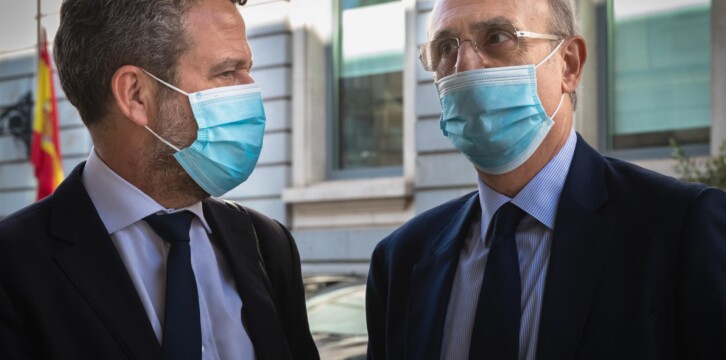 Los diputados del Partido Popular Jaime de Olano y Celso Delgado