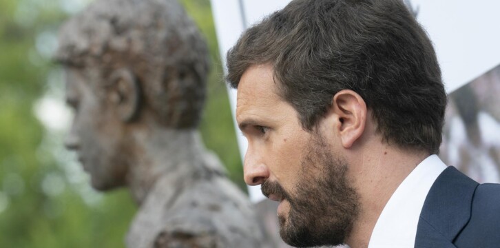 Pablo Casado en la Ofrenda floral a Miguel Ángel Blanco en Madrid