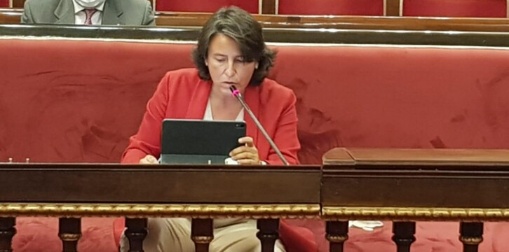 Amaya Landín durante su intervención.