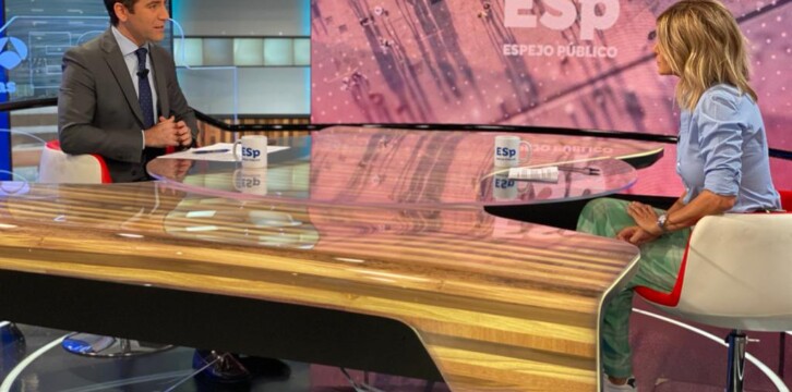 Teodoro García Egea durante la entrevista en Espejo Público.