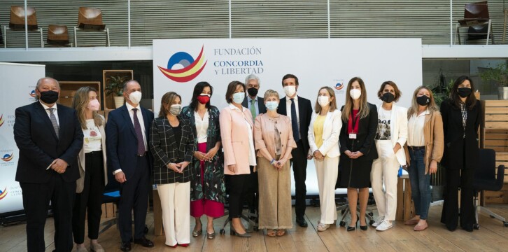 Pablo Casado en un acto de la Fundación Concordia y Libertad