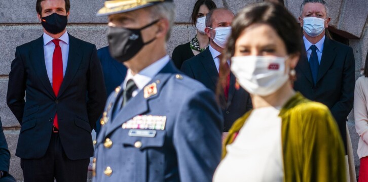 Pablo Casado e Isabel Díaz Ayuso en los actos institucionales con motivo del 2 de mayo