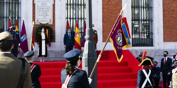 Pablo Casado, Isabel Díaz Ayuso y José Luis Martínez-Almeida en los actos institucionales con motivo del 2 de mayo