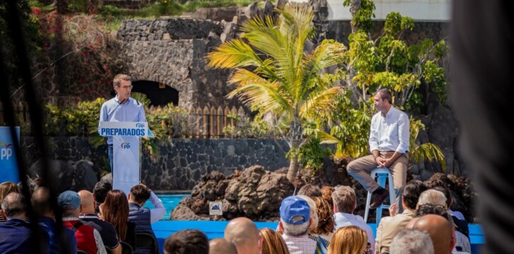 Alberto Núñez Feijóo en su visita a Santa Cruz de Tenerife