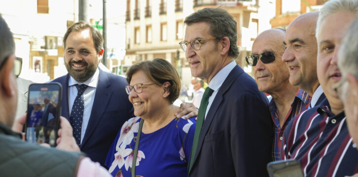 Alberto Núñez Feijóo en su visita a Villarrobledo