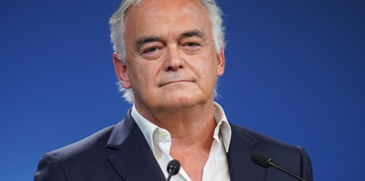 El vicesecretario de Institucional del PP y vicepresidente del PPE, Esteban González Pons, durante la rueda de prensa